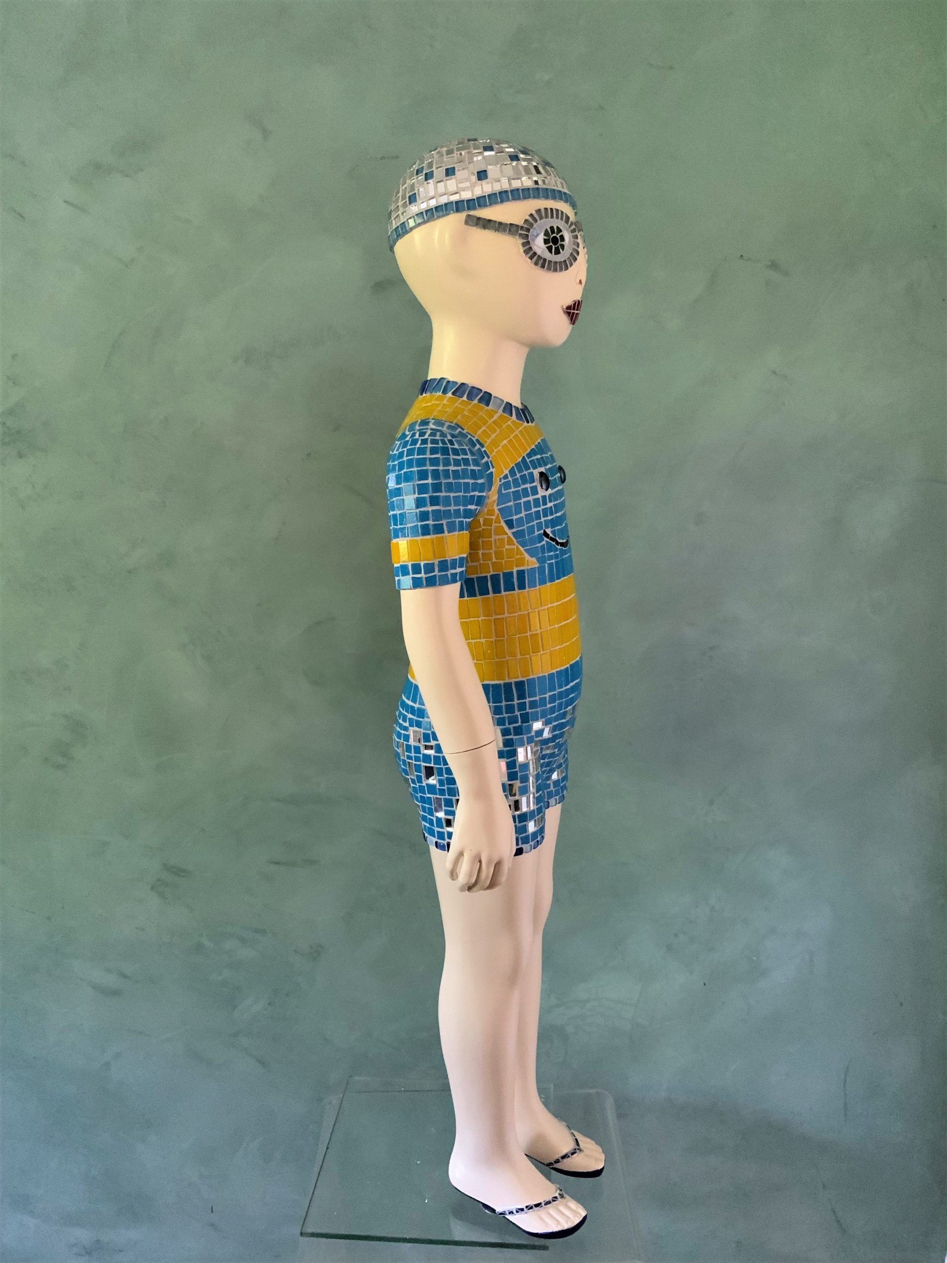 Mosaik Figur Kind Seite