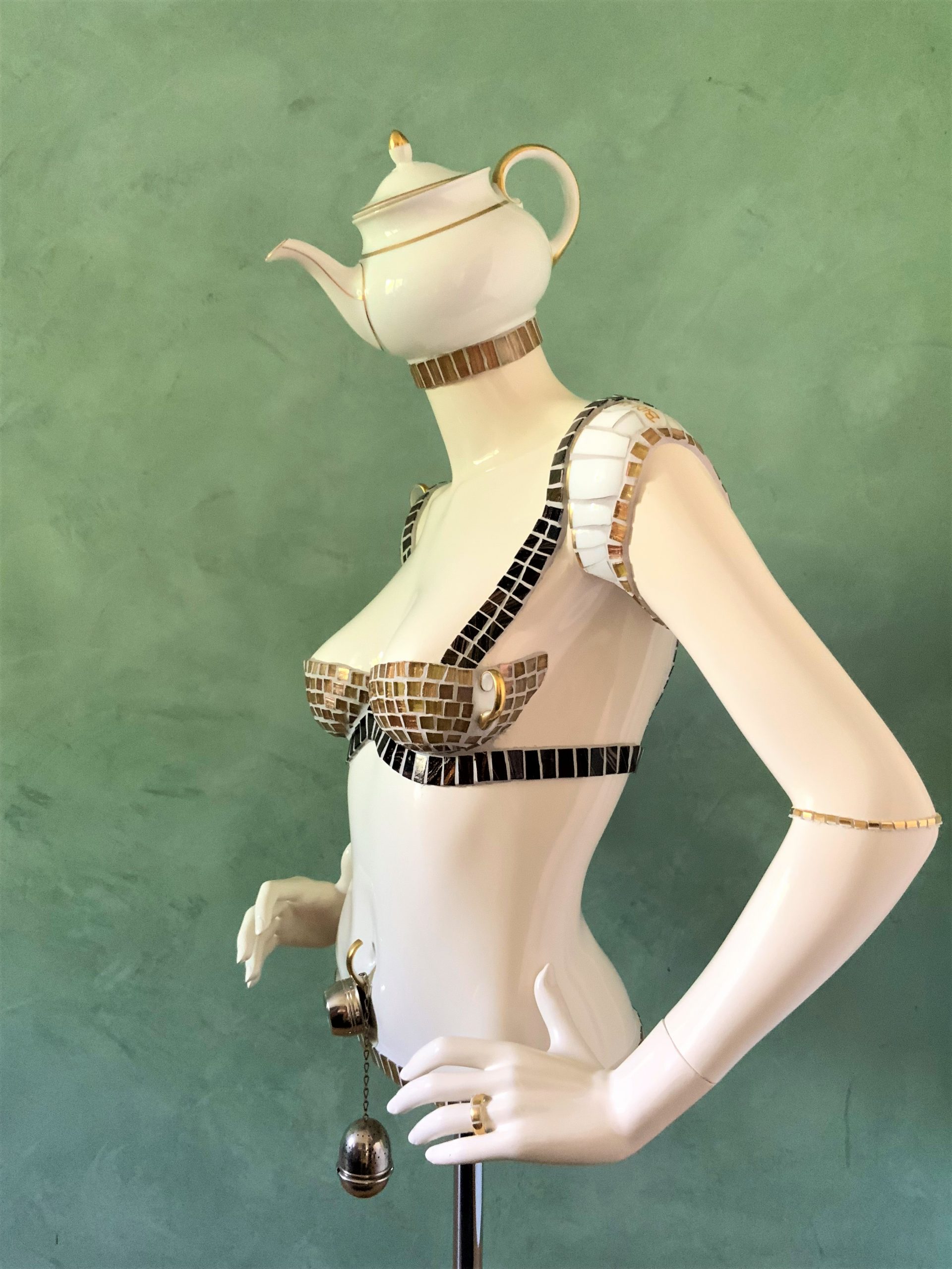 Mosaik Torso Tee linke Seite